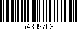 Código de barras (EAN, GTIN, SKU, ISBN): '54309703'