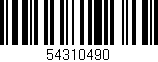Código de barras (EAN, GTIN, SKU, ISBN): '54310490'