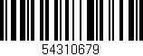 Código de barras (EAN, GTIN, SKU, ISBN): '54310679'