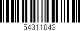 Código de barras (EAN, GTIN, SKU, ISBN): '54311043'