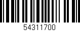 Código de barras (EAN, GTIN, SKU, ISBN): '54311700'