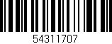 Código de barras (EAN, GTIN, SKU, ISBN): '54311707'