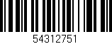 Código de barras (EAN, GTIN, SKU, ISBN): '54312751'