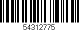 Código de barras (EAN, GTIN, SKU, ISBN): '54312775'