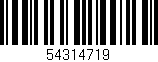 Código de barras (EAN, GTIN, SKU, ISBN): '54314719'