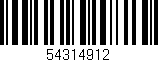 Código de barras (EAN, GTIN, SKU, ISBN): '54314912'