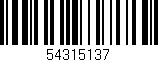 Código de barras (EAN, GTIN, SKU, ISBN): '54315137'