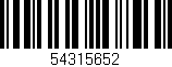 Código de barras (EAN, GTIN, SKU, ISBN): '54315652'