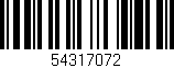 Código de barras (EAN, GTIN, SKU, ISBN): '54317072'