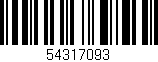 Código de barras (EAN, GTIN, SKU, ISBN): '54317093'