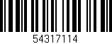 Código de barras (EAN, GTIN, SKU, ISBN): '54317114'