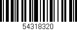 Código de barras (EAN, GTIN, SKU, ISBN): '54318320'