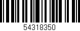 Código de barras (EAN, GTIN, SKU, ISBN): '54318350'