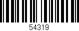 Código de barras (EAN, GTIN, SKU, ISBN): '54319'