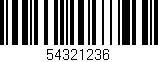 Código de barras (EAN, GTIN, SKU, ISBN): '54321236'