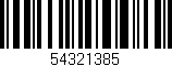 Código de barras (EAN, GTIN, SKU, ISBN): '54321385'