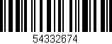 Código de barras (EAN, GTIN, SKU, ISBN): '54332674'