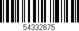 Código de barras (EAN, GTIN, SKU, ISBN): '54332675'