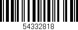 Código de barras (EAN, GTIN, SKU, ISBN): '54332818'