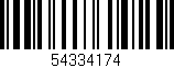 Código de barras (EAN, GTIN, SKU, ISBN): '54334174'