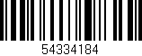 Código de barras (EAN, GTIN, SKU, ISBN): '54334184'