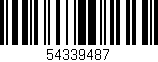 Código de barras (EAN, GTIN, SKU, ISBN): '54339487'