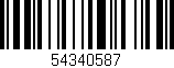 Código de barras (EAN, GTIN, SKU, ISBN): '54340587'