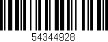 Código de barras (EAN, GTIN, SKU, ISBN): '54344928'
