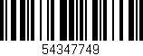 Código de barras (EAN, GTIN, SKU, ISBN): '54347749'