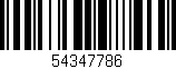 Código de barras (EAN, GTIN, SKU, ISBN): '54347786'