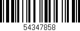 Código de barras (EAN, GTIN, SKU, ISBN): '54347858'