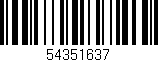 Código de barras (EAN, GTIN, SKU, ISBN): '54351637'