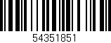 Código de barras (EAN, GTIN, SKU, ISBN): '54351851'