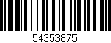 Código de barras (EAN, GTIN, SKU, ISBN): '54353875'
