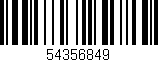 Código de barras (EAN, GTIN, SKU, ISBN): '54356849'