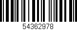 Código de barras (EAN, GTIN, SKU, ISBN): '54362978'