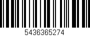 Código de barras (EAN, GTIN, SKU, ISBN): '5436365274'