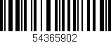 Código de barras (EAN, GTIN, SKU, ISBN): '54365902'