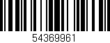 Código de barras (EAN, GTIN, SKU, ISBN): '54369961'