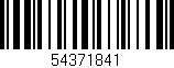 Código de barras (EAN, GTIN, SKU, ISBN): '54371841'