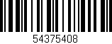 Código de barras (EAN, GTIN, SKU, ISBN): '54375408'