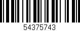 Código de barras (EAN, GTIN, SKU, ISBN): '54375743'