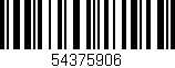 Código de barras (EAN, GTIN, SKU, ISBN): '54375906'