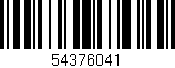 Código de barras (EAN, GTIN, SKU, ISBN): '54376041'