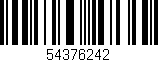 Código de barras (EAN, GTIN, SKU, ISBN): '54376242'