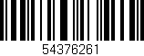 Código de barras (EAN, GTIN, SKU, ISBN): '54376261'