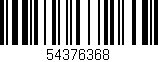 Código de barras (EAN, GTIN, SKU, ISBN): '54376368'