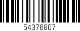 Código de barras (EAN, GTIN, SKU, ISBN): '54376807'