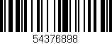 Código de barras (EAN, GTIN, SKU, ISBN): '54376898'
