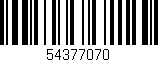 Código de barras (EAN, GTIN, SKU, ISBN): '54377070'
